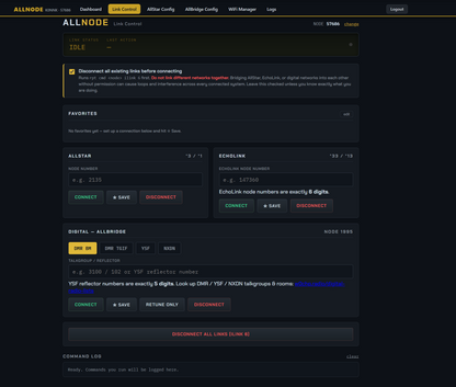 Allnode Plus - Allstar, Echolink, DMR, YSF, NXDN, P25, M17 over analog FM hotspot
