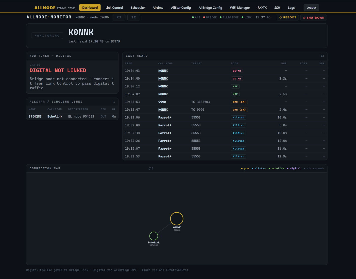 Allnode Plus - Allstar, Echolink, DMR, YSF, NXDN, P25, M17 over analog FM hotspot